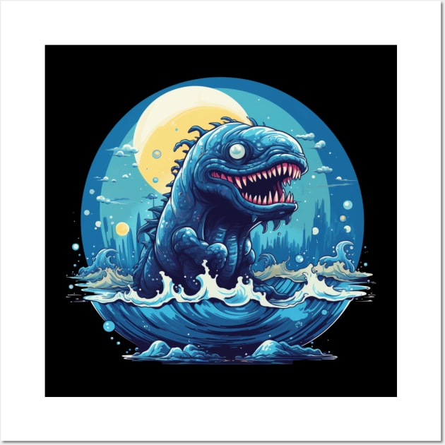 Sea Monster Wall Art by Cosmic Tees